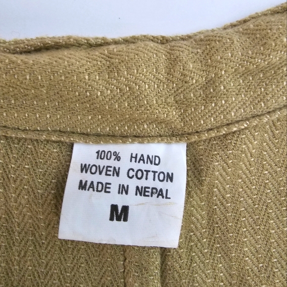 Tribe A People United Pants Size M Drop Crotch Relaxed Fit Drawstring Lagenlook - Picture 4 of 9